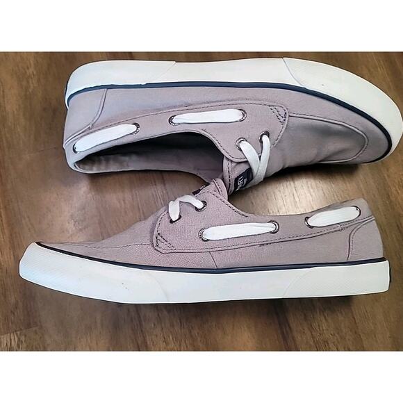 Sperry Top‑Sider Pier Boat Light Gray Canvas Women’s Size 8.5 M – GUC - Picture 5 of 9